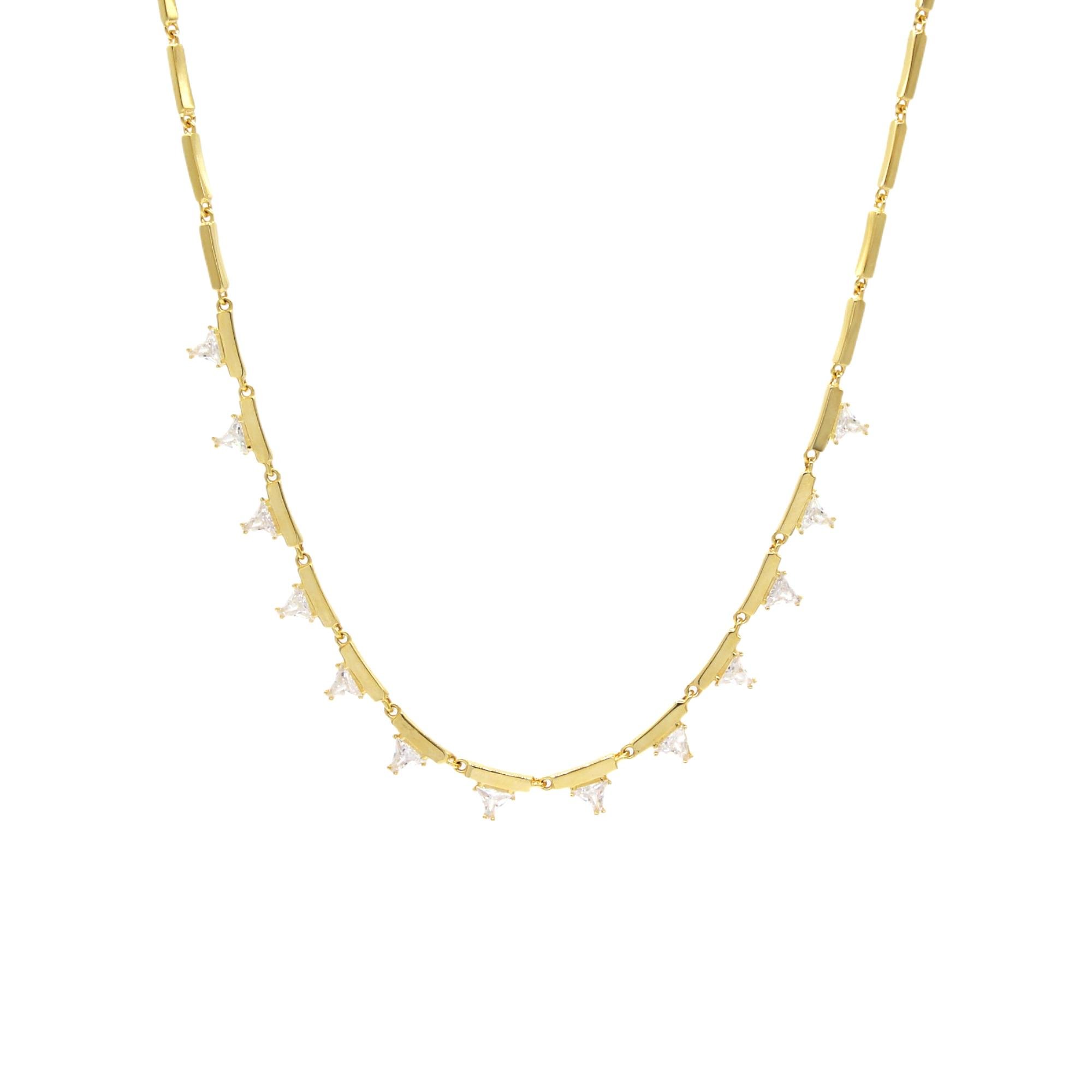 Üçgen Taşlı Kolye