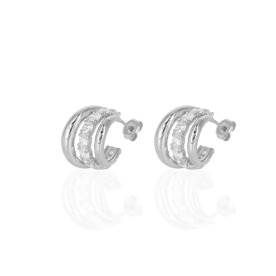 Üçlü Yarım Halka Küpe