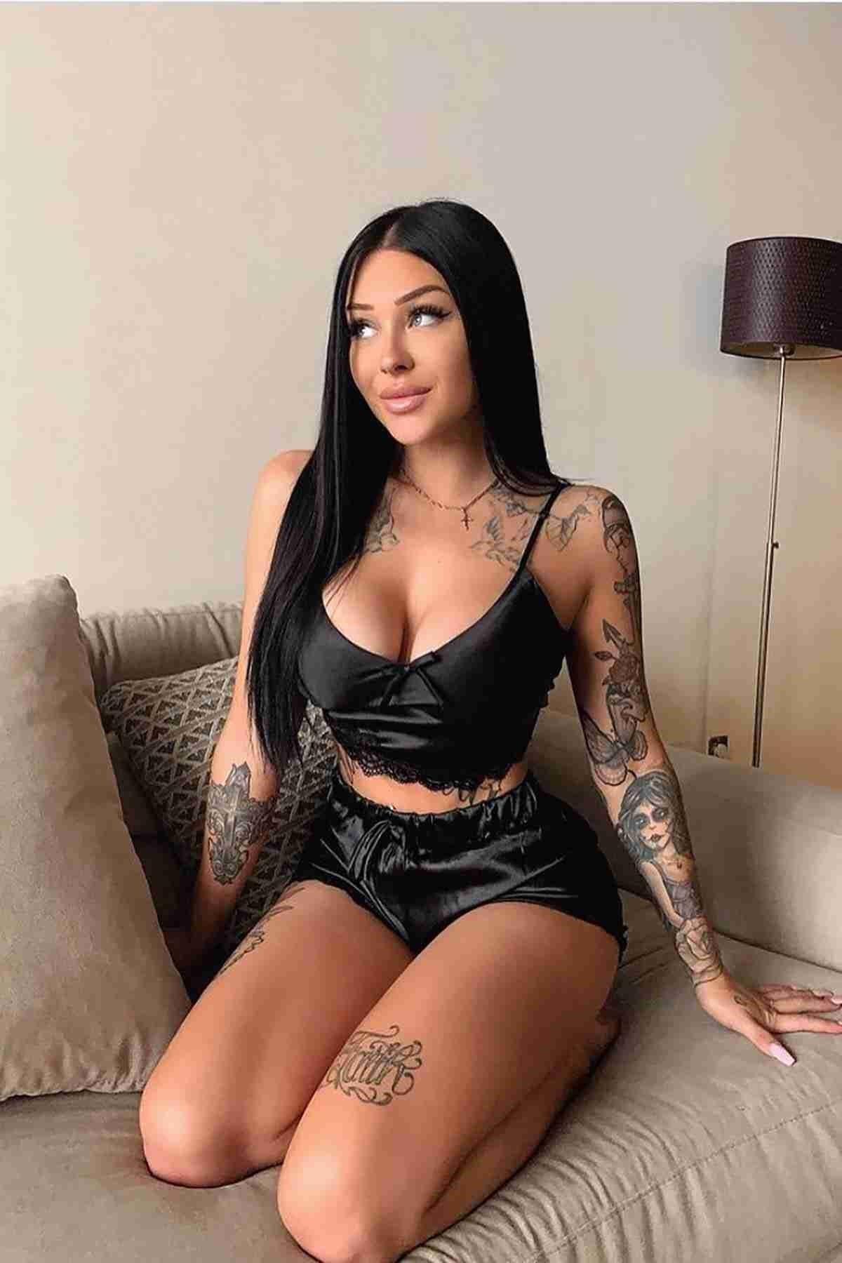 Aria's Closet Saten Dantelli Şortlu Pijama Takım Siyah