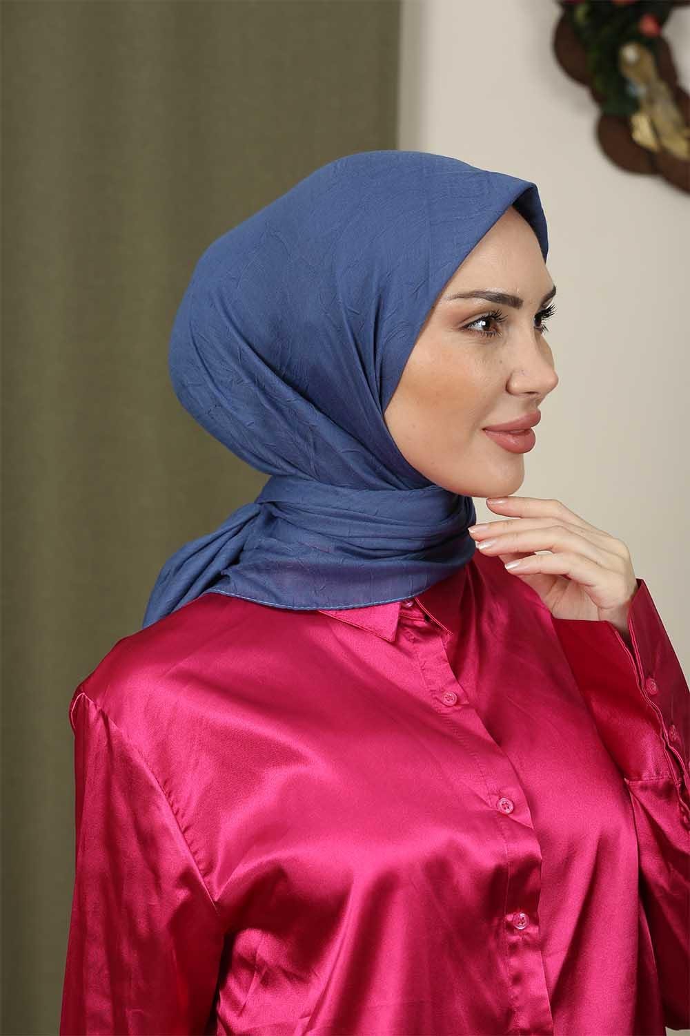 Bambu Eşarp Kot Mavisi