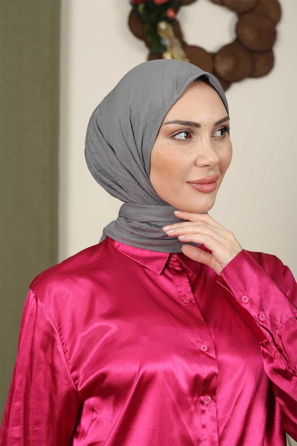 Bambu Eşarp Koyu Gri