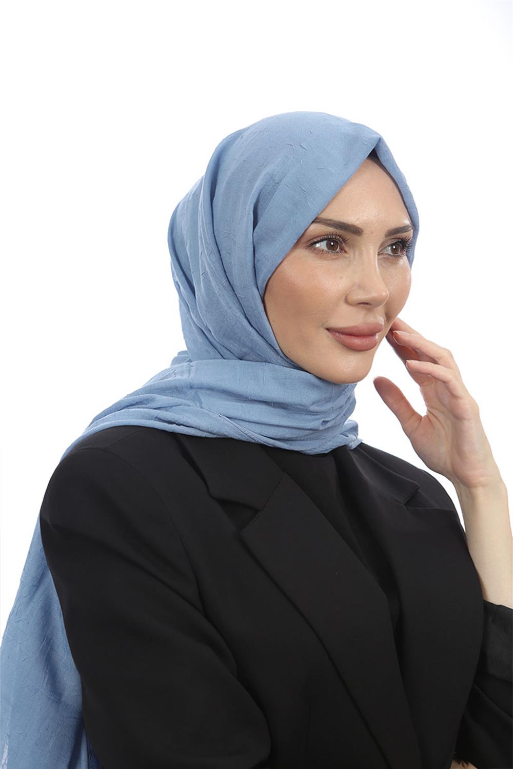 Bambu Kraş Şal Buz Mavisi