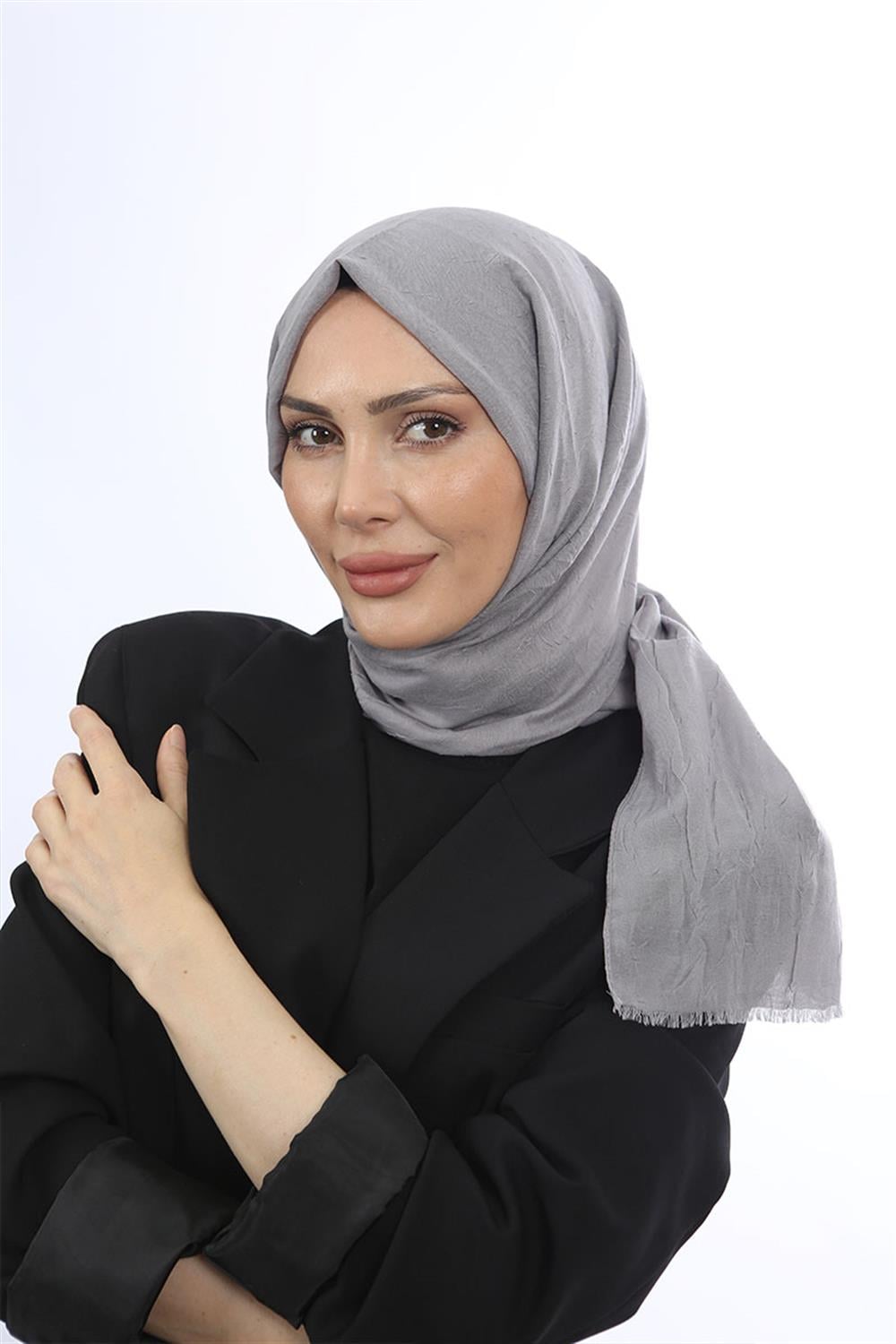 Bambu Kraş Şal Gümüş