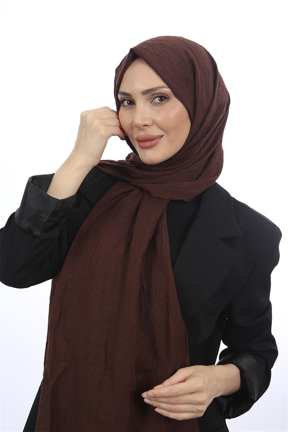 Bambu Kraş Şal Kahve