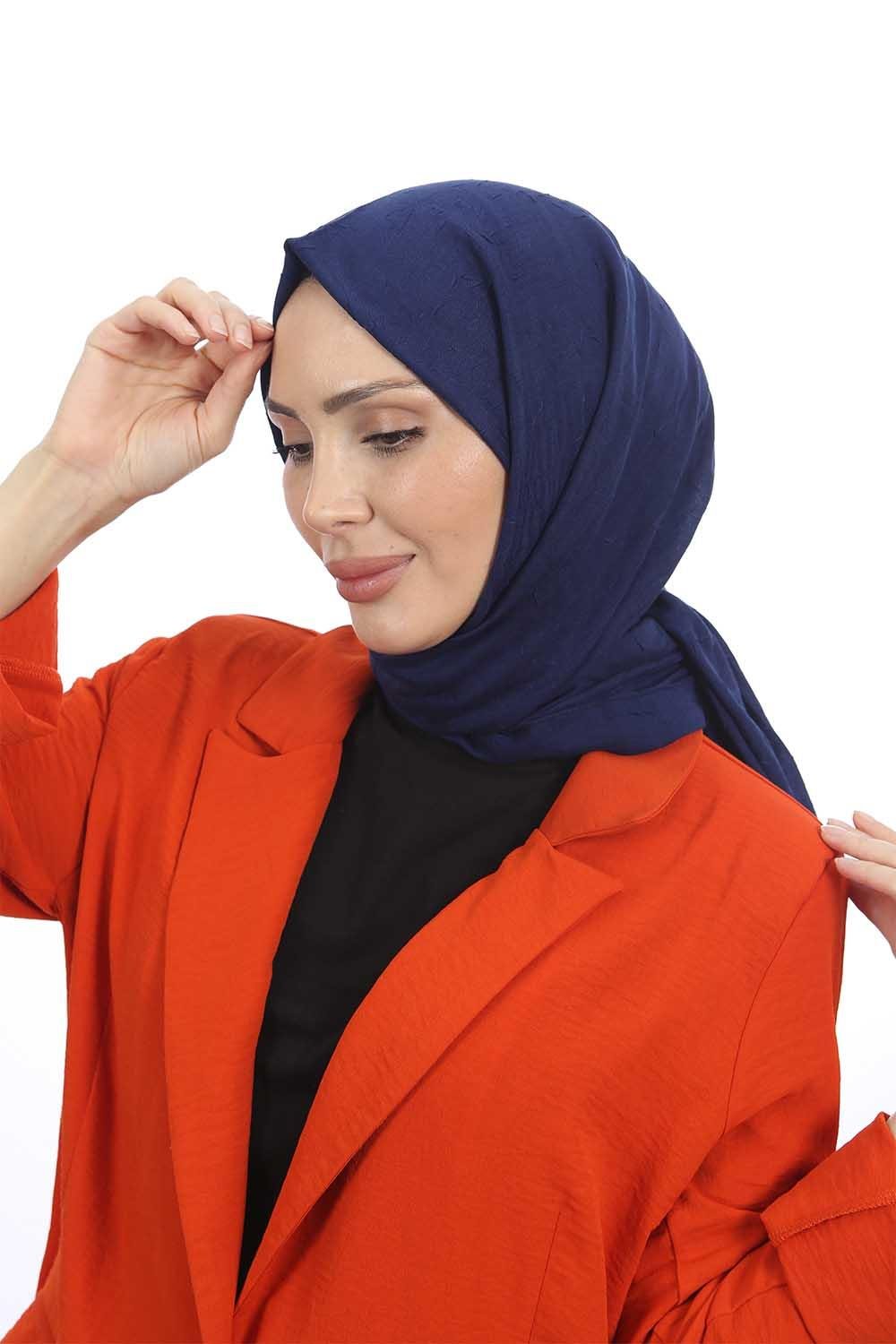 Bambu Kraş Şal Lacivert