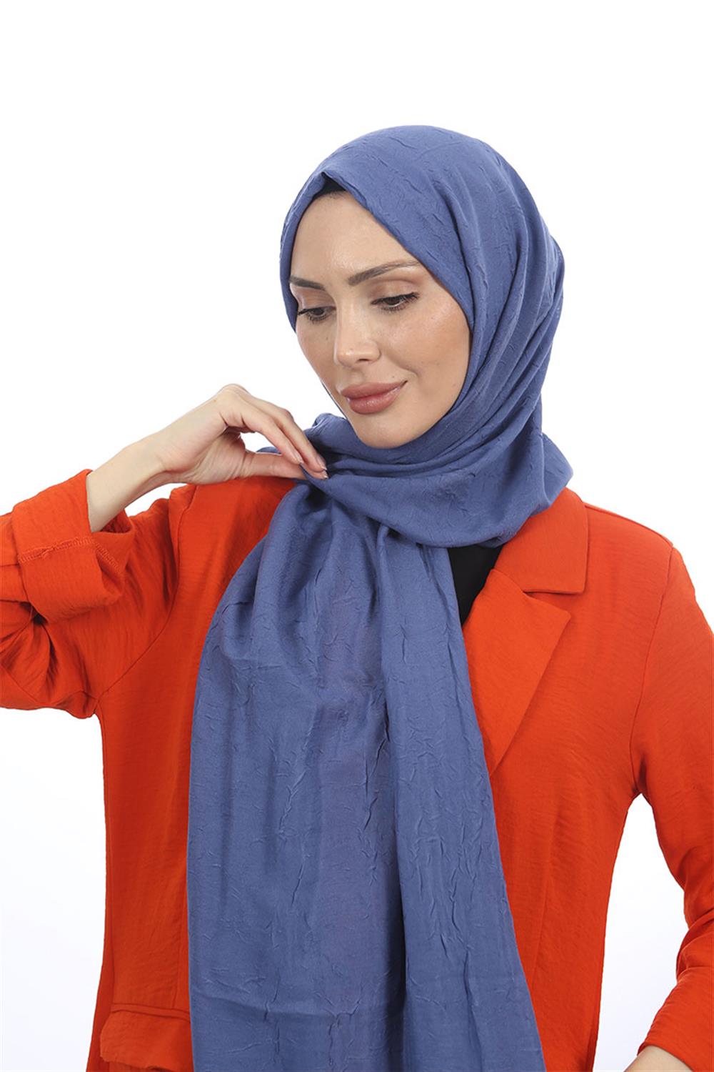 Bambu Kraş Şal Mavi