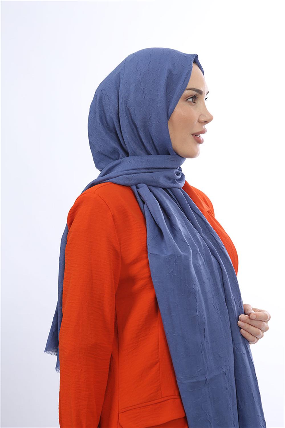 Bambu Kraş Şal Mavi