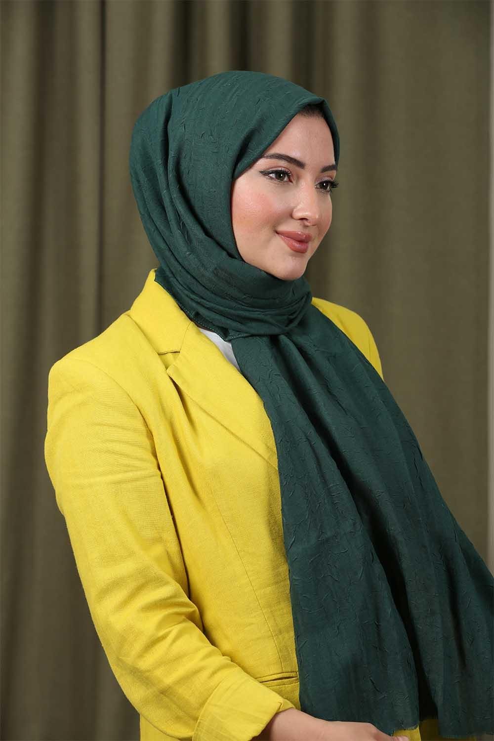 Bambu Kraş Şal Zümrüt