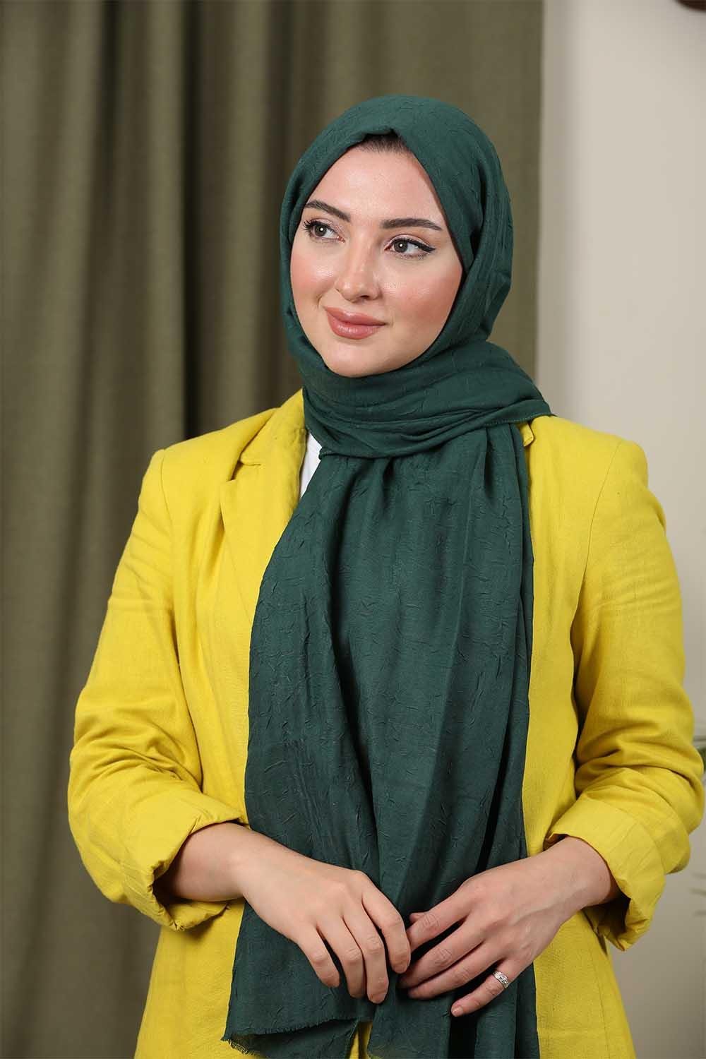 Bambu Kraş Şal Zümrüt