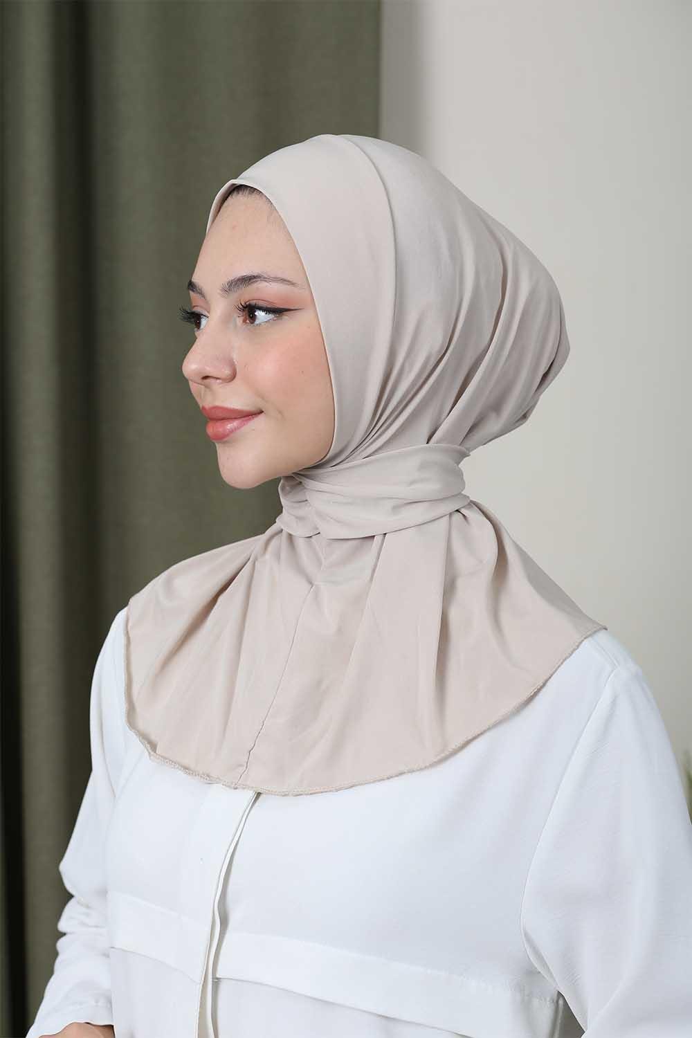 Çıtçıtlı Hijab Bone Taş
