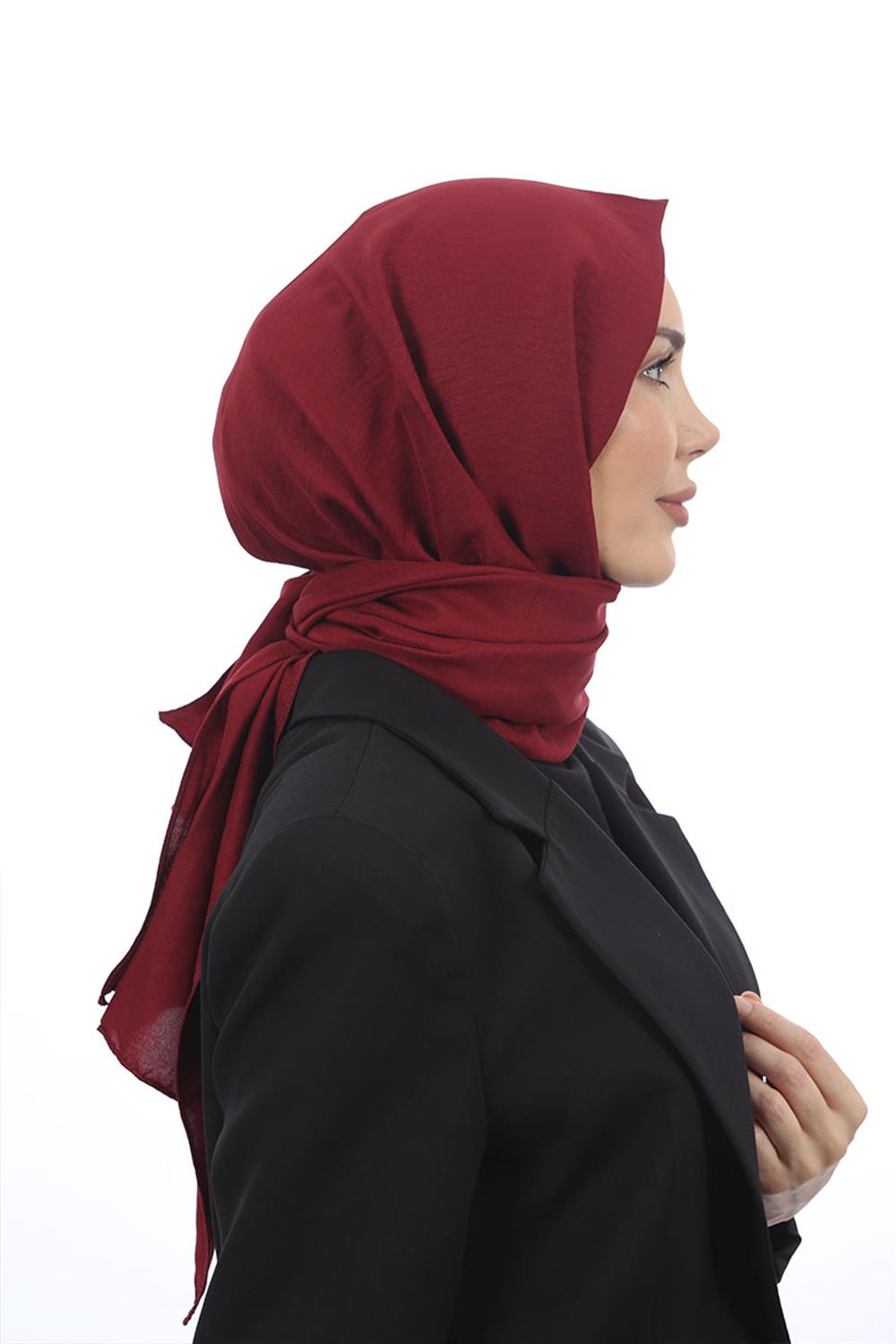 Pamuk Cazz Şal Bordo