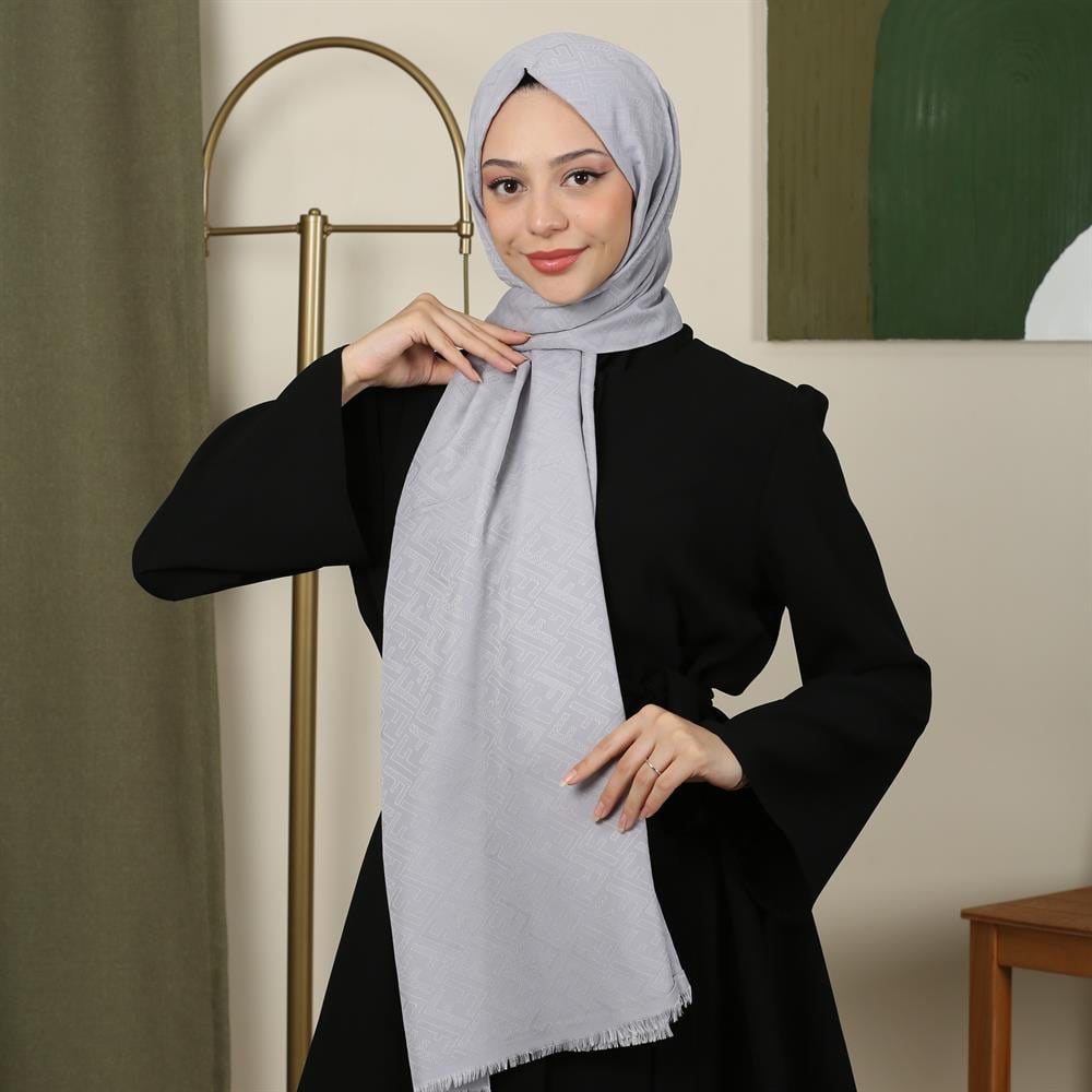Pamuk Jakar Şal Gümüş