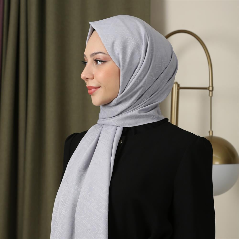 Pamuk Jakar Şal Gümüş