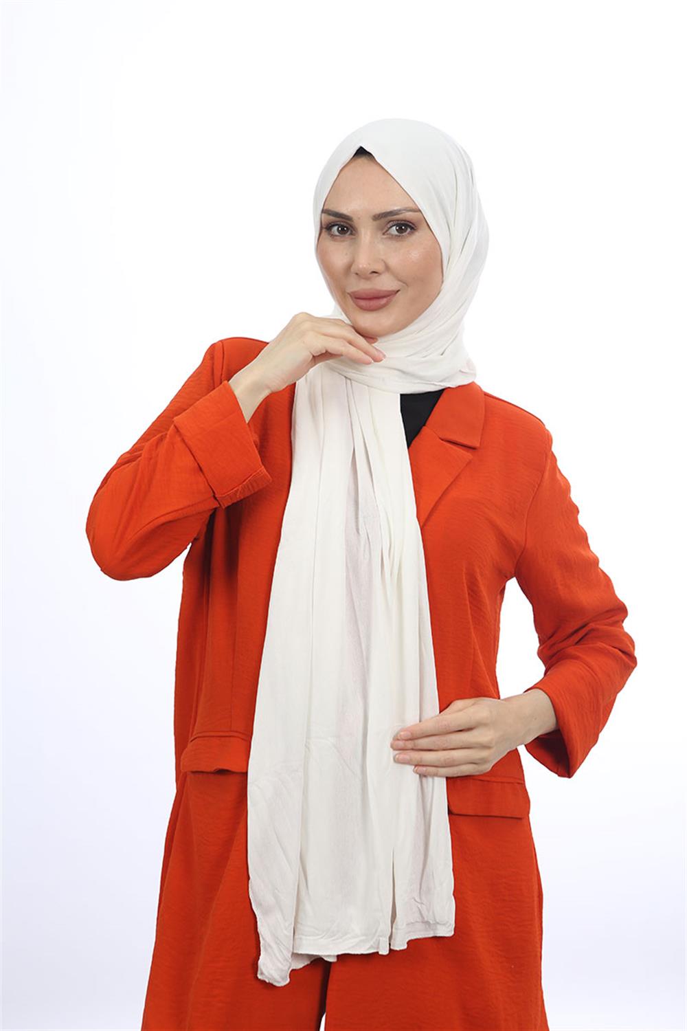Penye Şal Beyaz