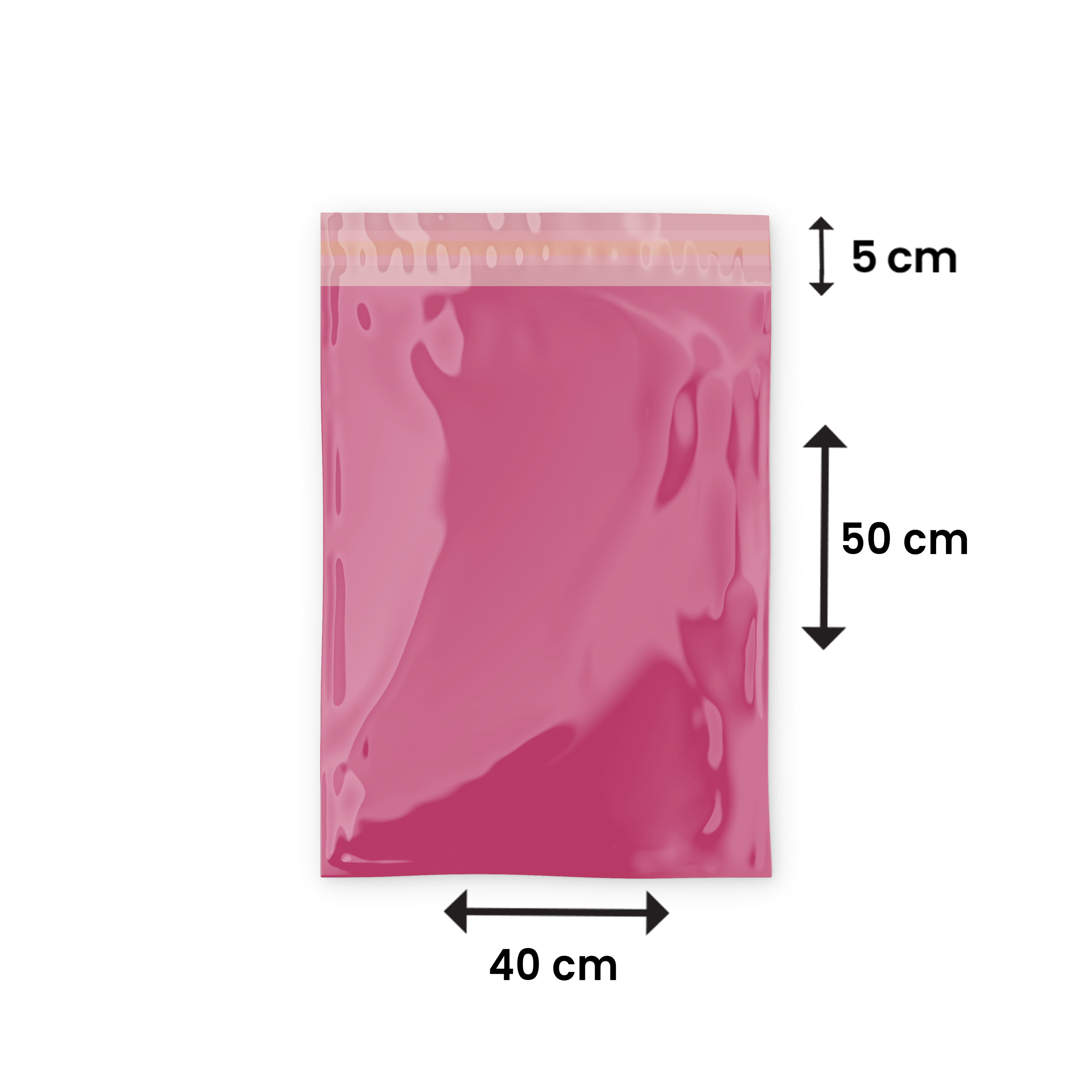 Pembe Cepsiz Kargo Poşeti 40 x 50 + 5 cm