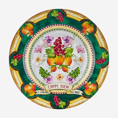 Chiara Alessi Carpe Diem Yeşil Melamin Yemek Tabağı 28 Cm
