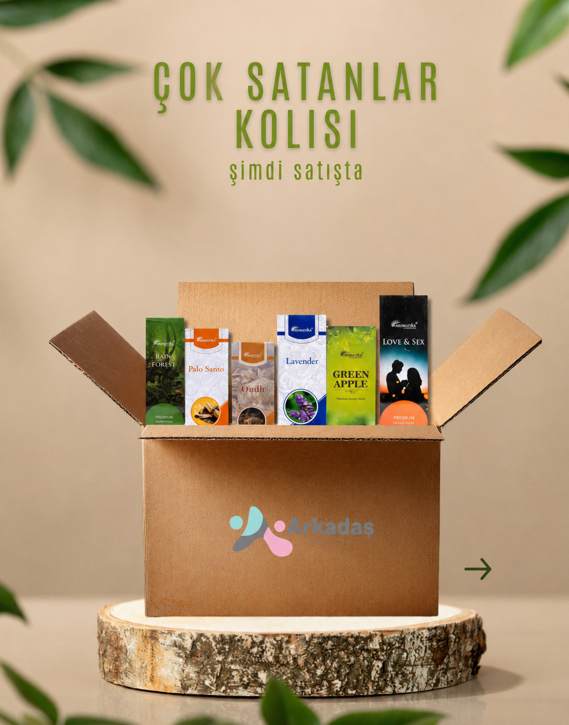 Aromatika Çok Satanlar Kolisi-Çubuk Tütsü 50 Box 