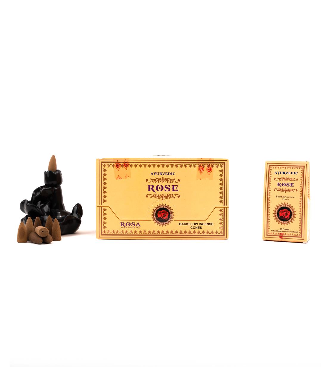 Ayurvedic Rose Geri Akışlı Şelale Tütsü (Backflow)