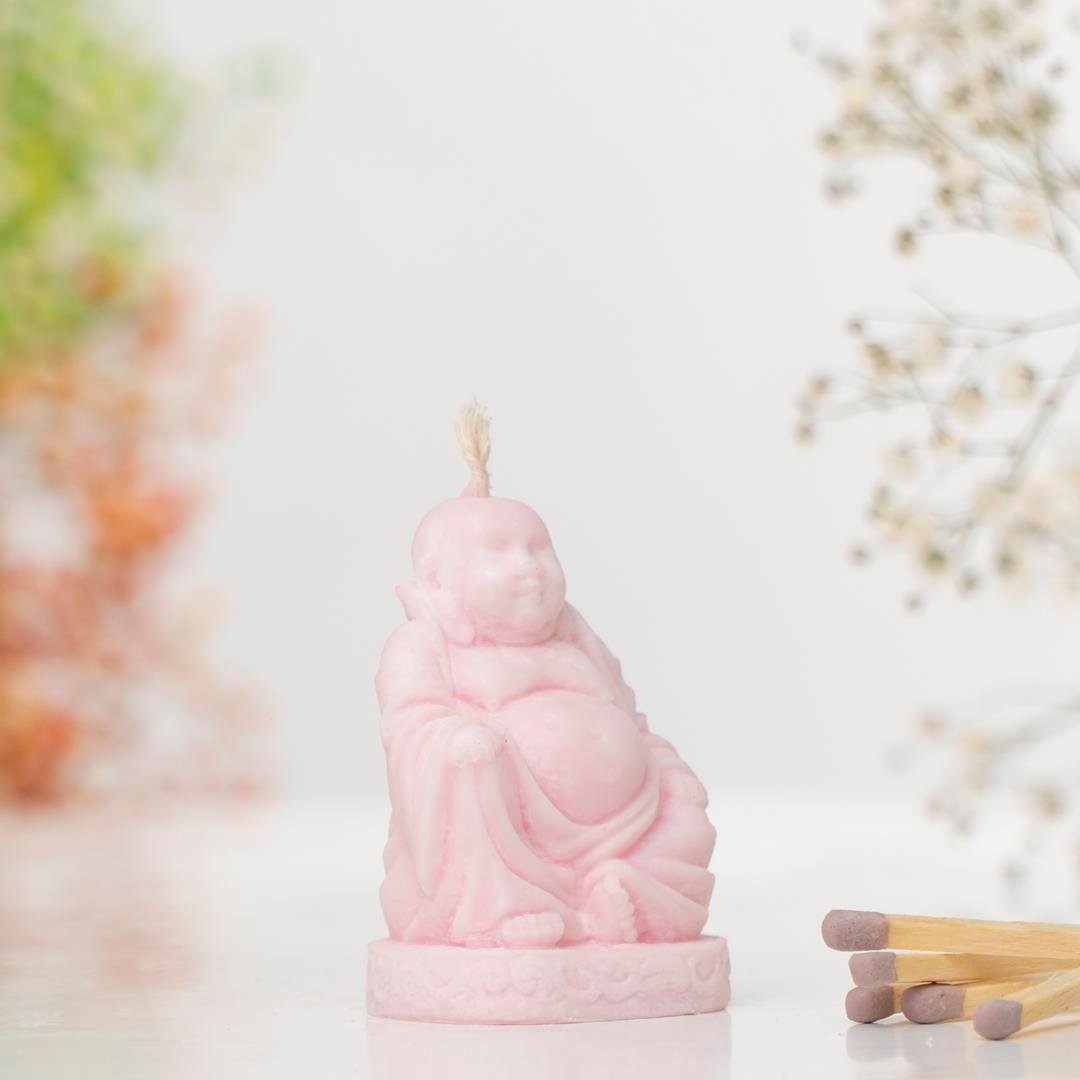 Buddha Temalı Soya Mum