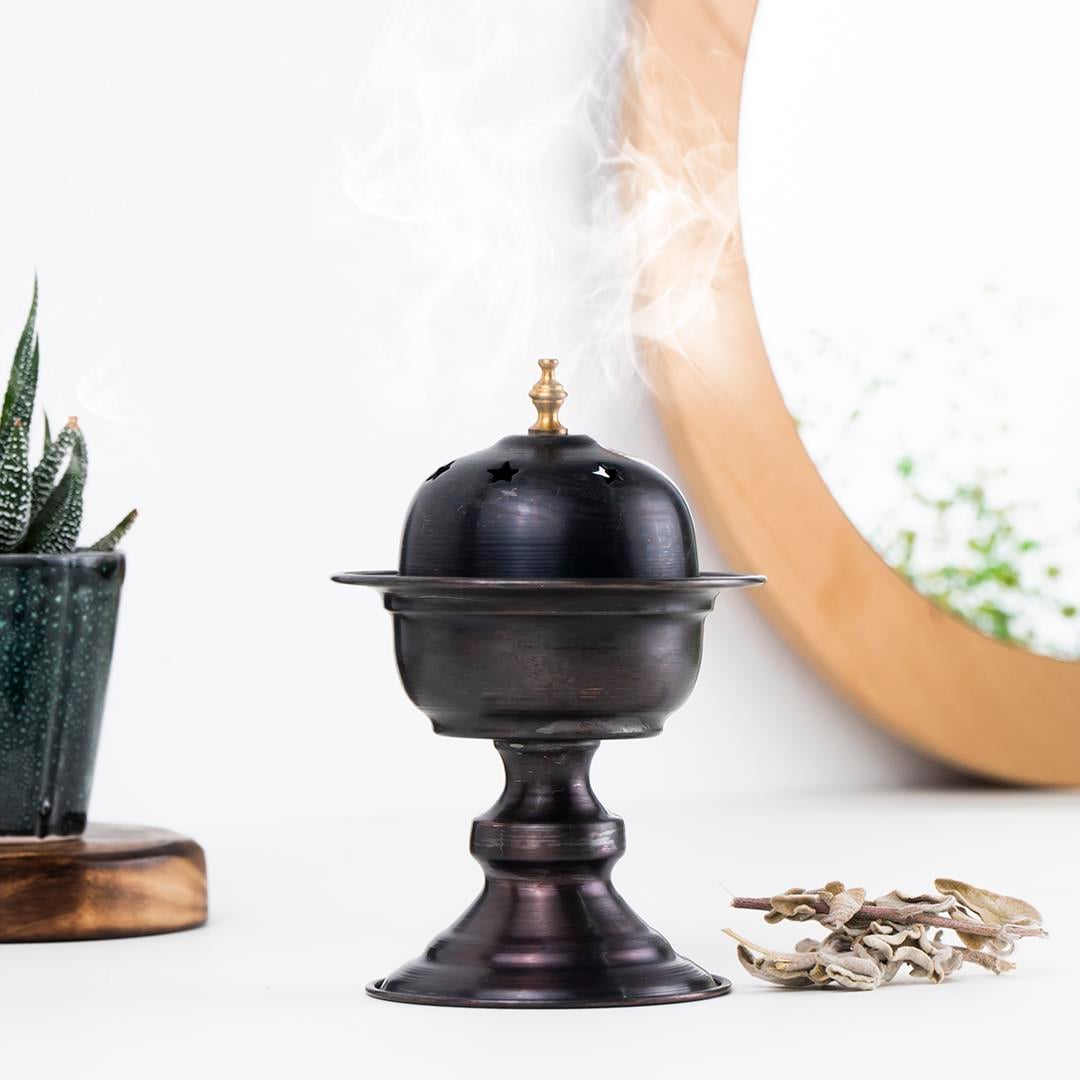 Kupe Temalı Eskitme Bakır Demet & Reçine Tütsülük