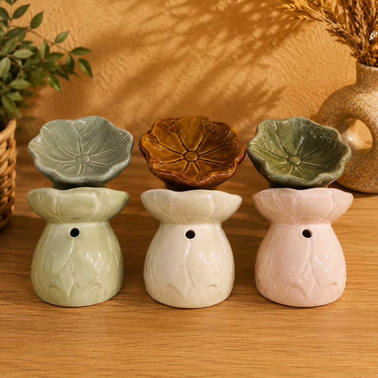 Lotus Çiçeği İthal Seramik Buhurdanlık