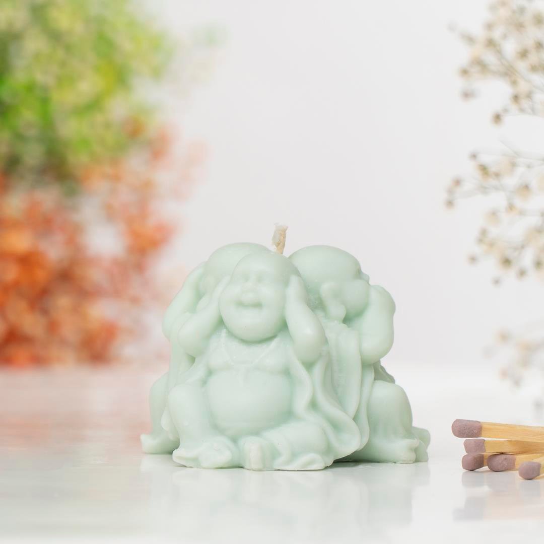 Uç Buddha Temalı Soya Mum