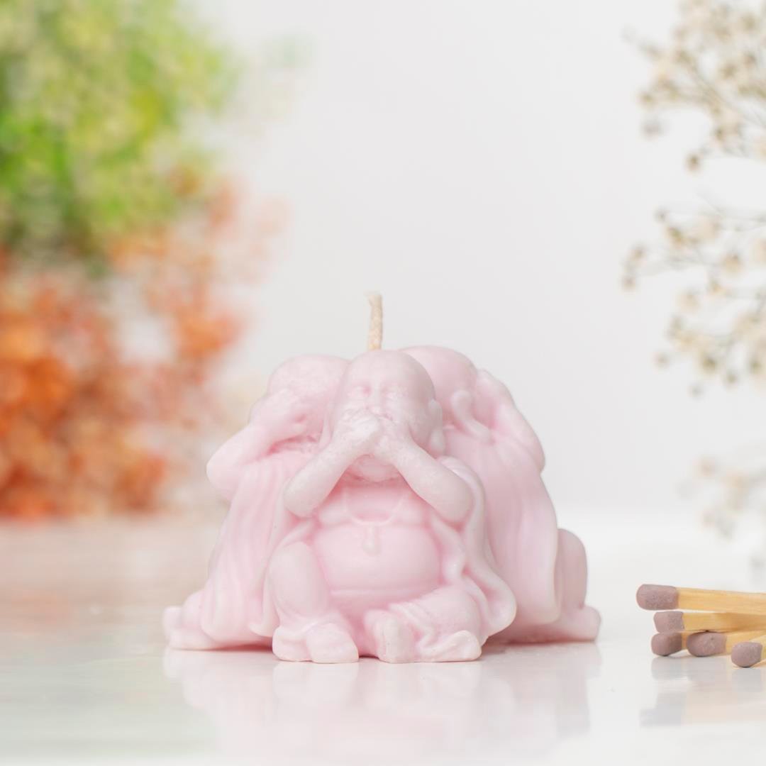 Uç Buddha Temalı Soya Mum
