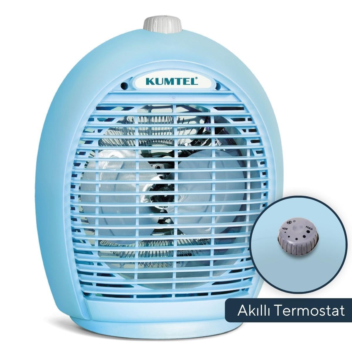 Kumtel Termostatlı Mavi Fanlı Isıtıcı 2000 W LX-6331