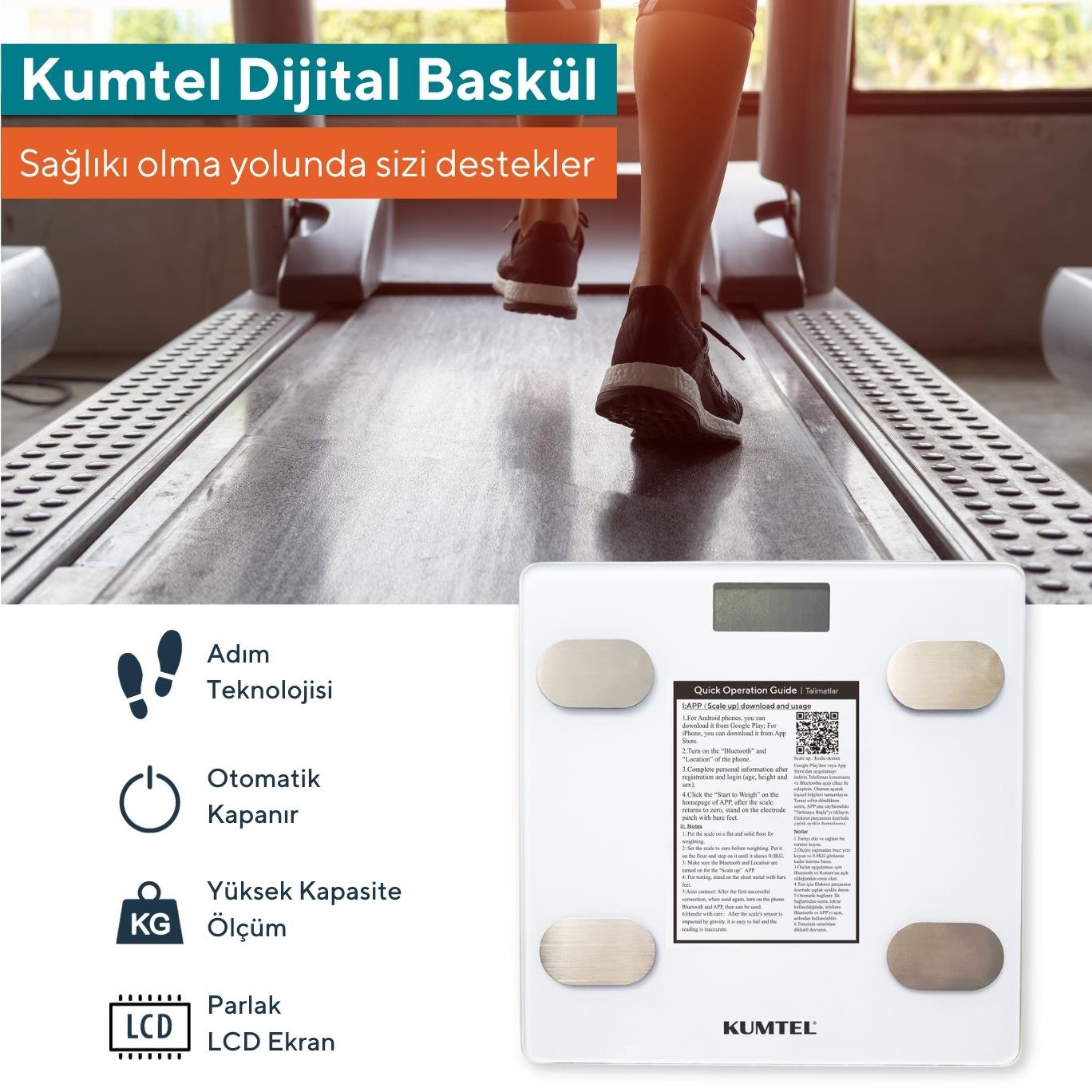 Kumtel Dijital Akıllı Baskül HDB-01