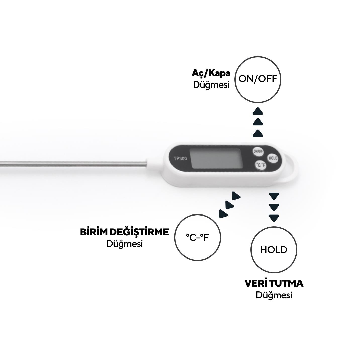 Dijital Gıda Termometresi HDFT-01