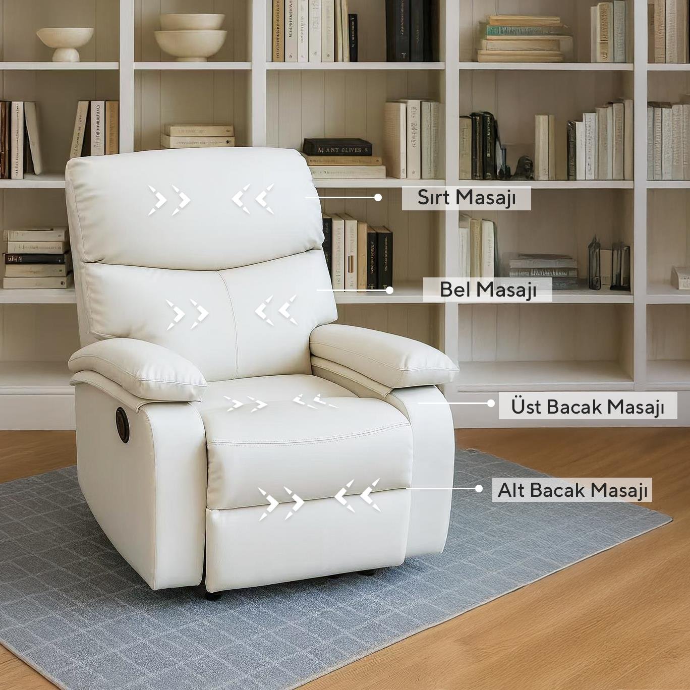 Happhom Elektrikli Masajlı TV/Baba Koltuğu HAPMC-01