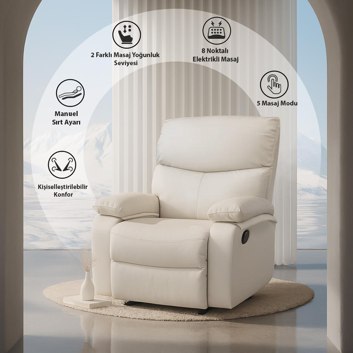 Happhom Elektrikli Masajlı TV/Baba Koltuğu HAPMC-01