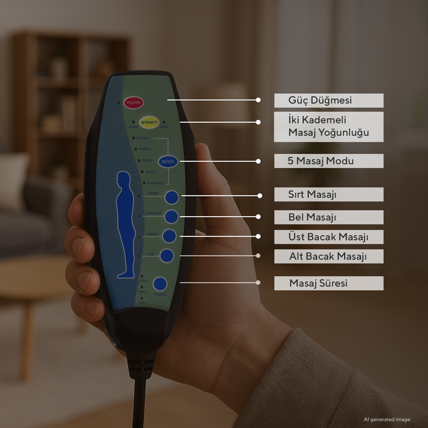 Happhom Elektrikli Masajlı TV/Baba Koltuğu HAPMC-01