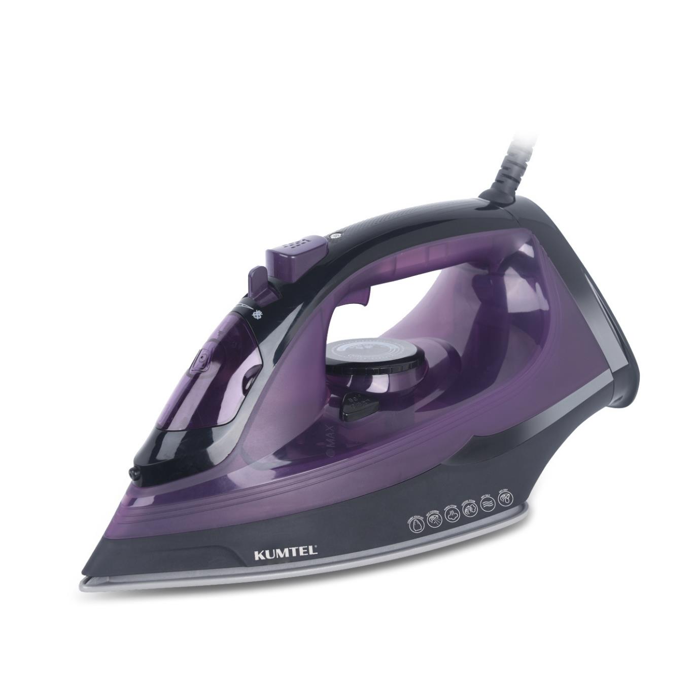 Kumtel 2400 Watt Seramik Mor Buharlı Ütü MU-04