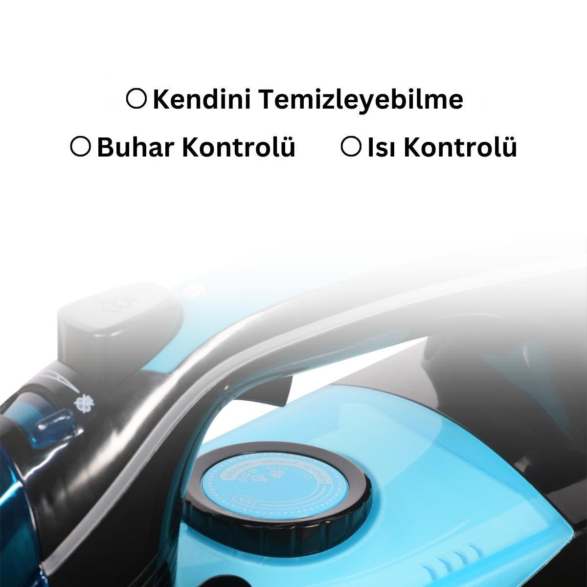 Kumtel 2500 Watt Seramik Mavi Buharlı Ütü