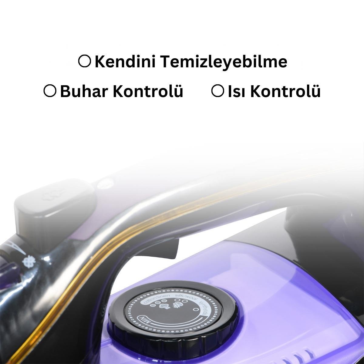 Kumtel 2500 Watt Seramik Mor Buharlı Ütü