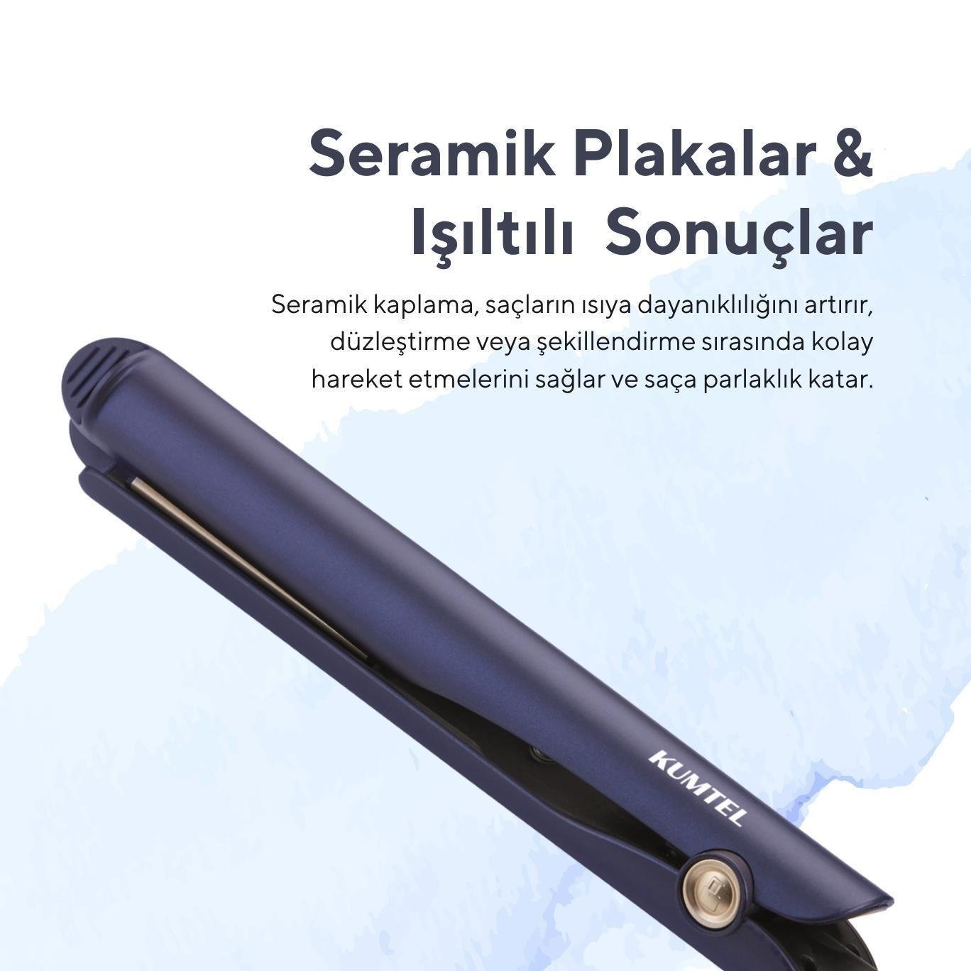 Kumtel 2in1 Seramik Saç Düzleştirici HTHS-02