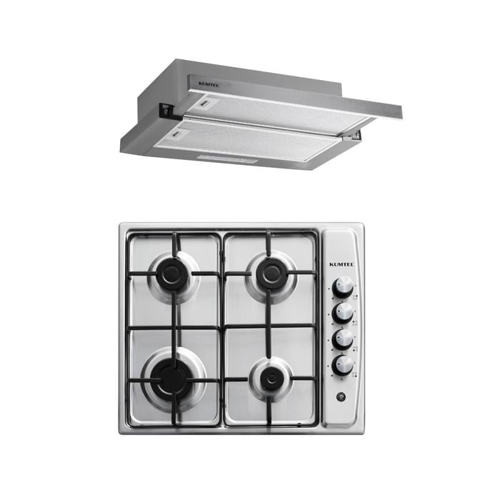 Kumtel 2'li Inox Ankastre Set (Ocak-Aspiratör)