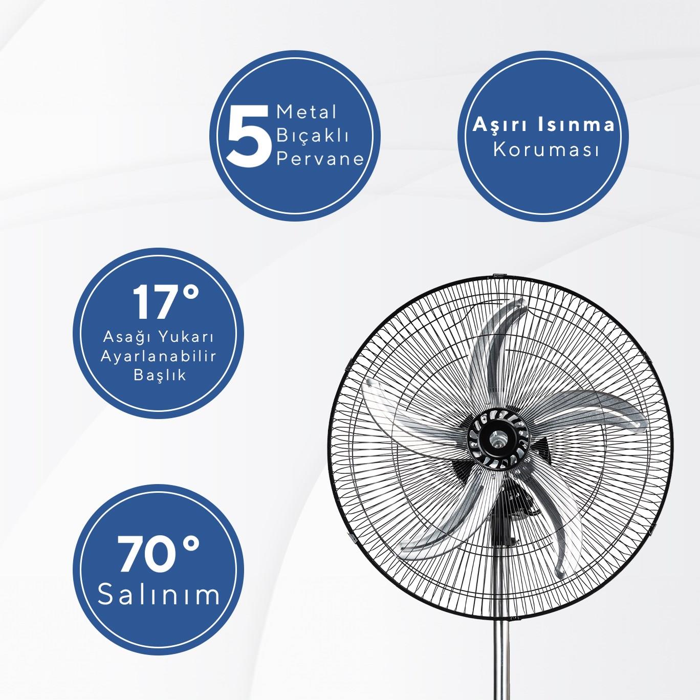 Kumtel 3in1 Sanayi Tipi Vantilatör 18