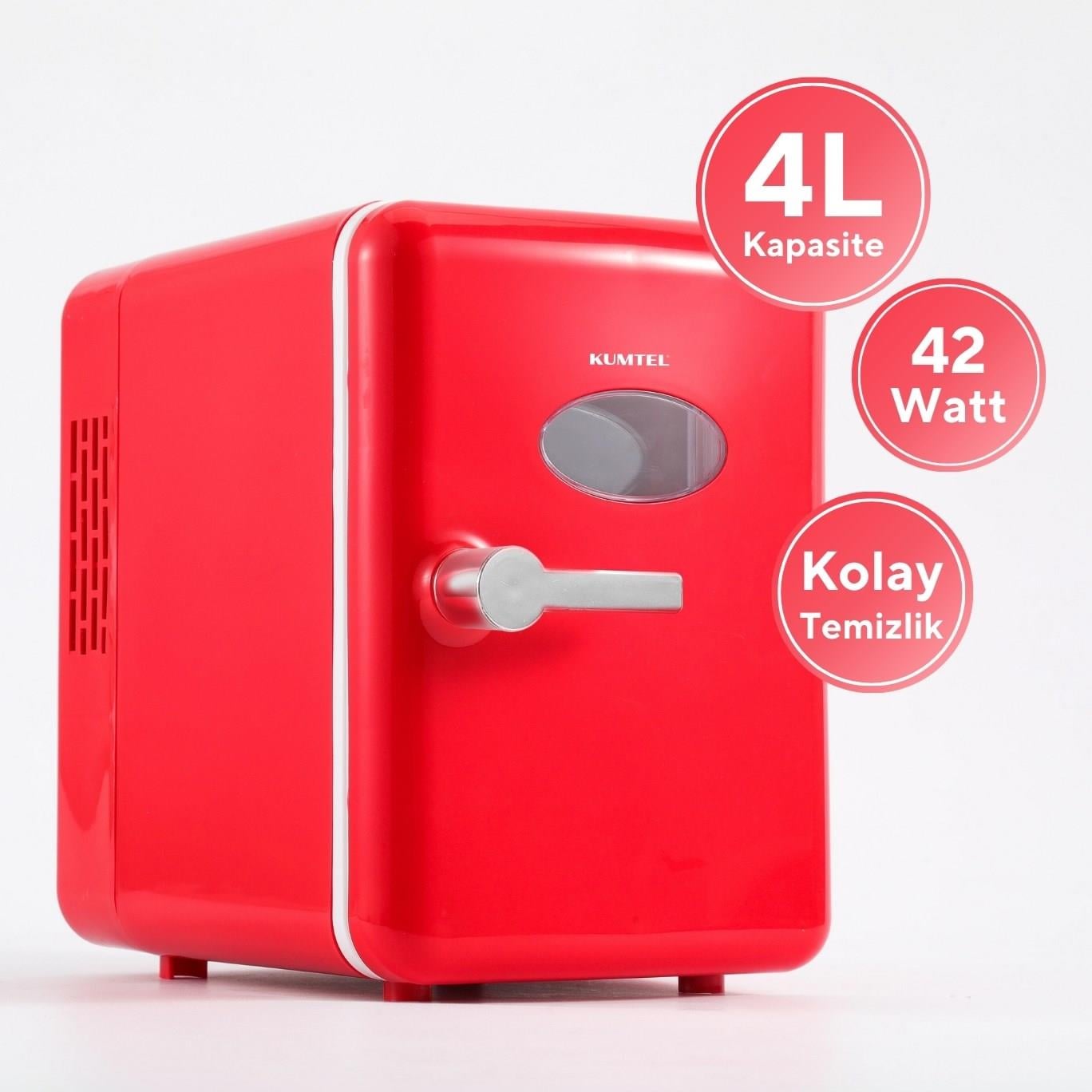 Kumtel 4L Kırmızı Mini Buzdolabı HMFR-02