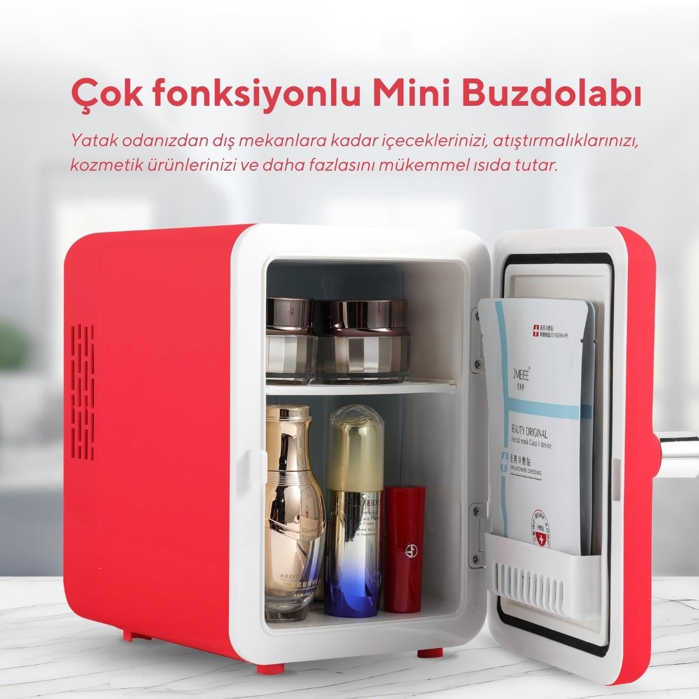 Kumtel 4L Kırmızı Mini Buzdolabı HMFR-02