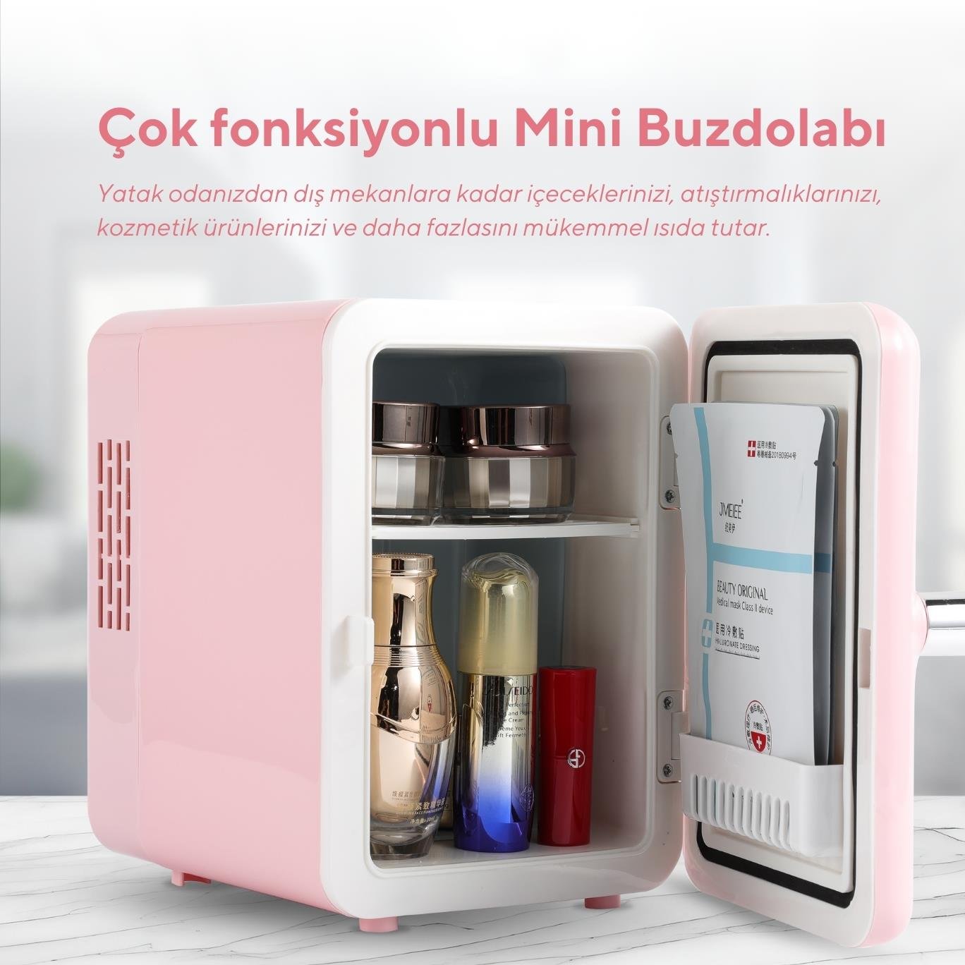 Kumtel 4L Pembe Mini Buzdolabı HMFR-03
