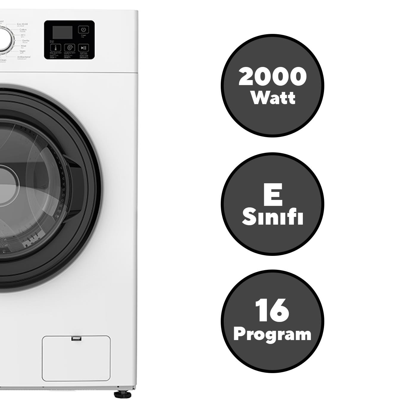 Kumtel 6kg Beyaz Çamaşır Makinesi HW6MAC-01