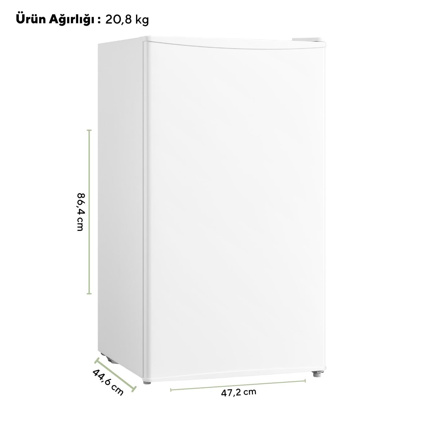 Kumtel 93 L Beyaz Büro Tipi Mini Buzdolabı HMB-100