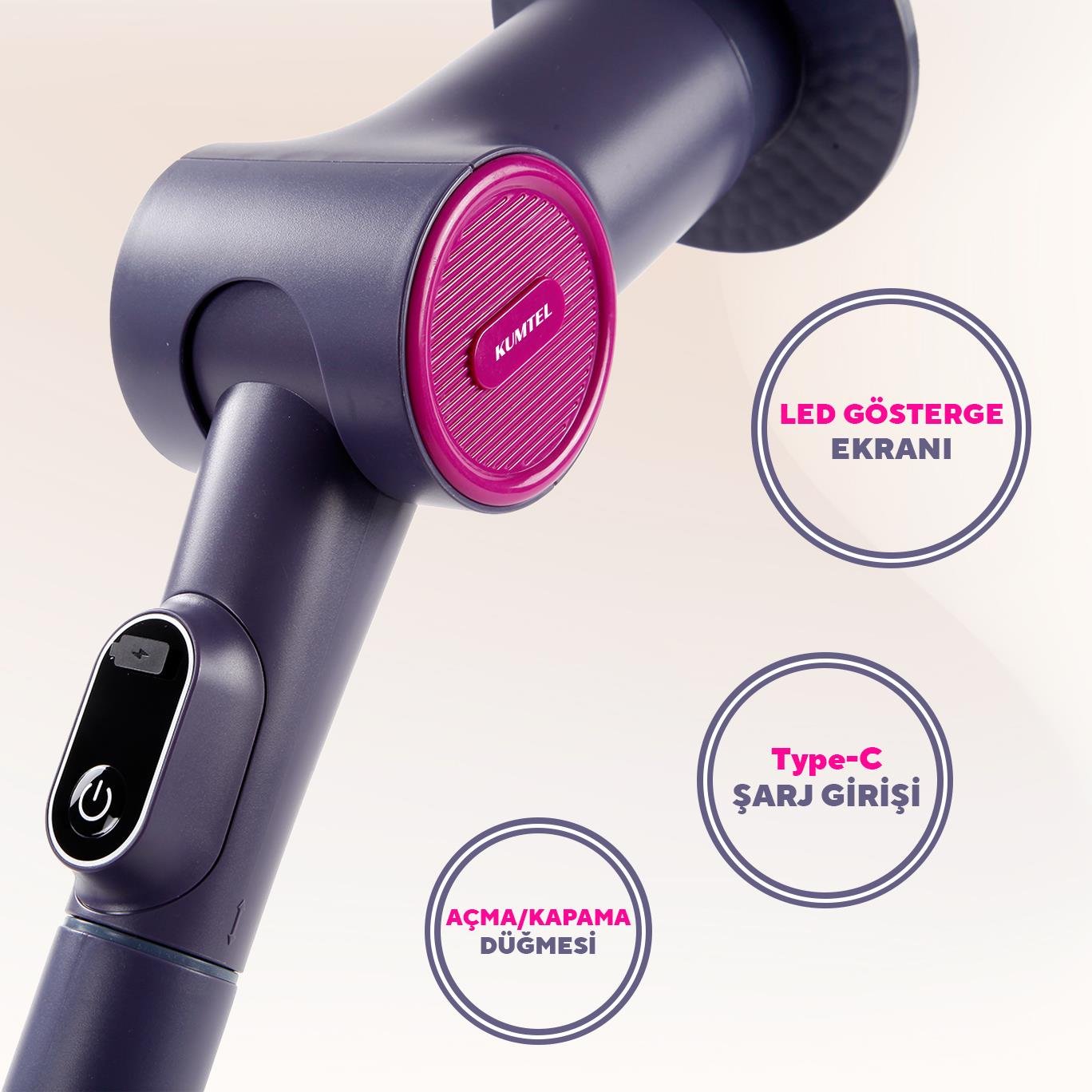 Kumtel 9in1 Şarjlı Çok Amaçlı Temizlik Fırçası Seti HSCR-01