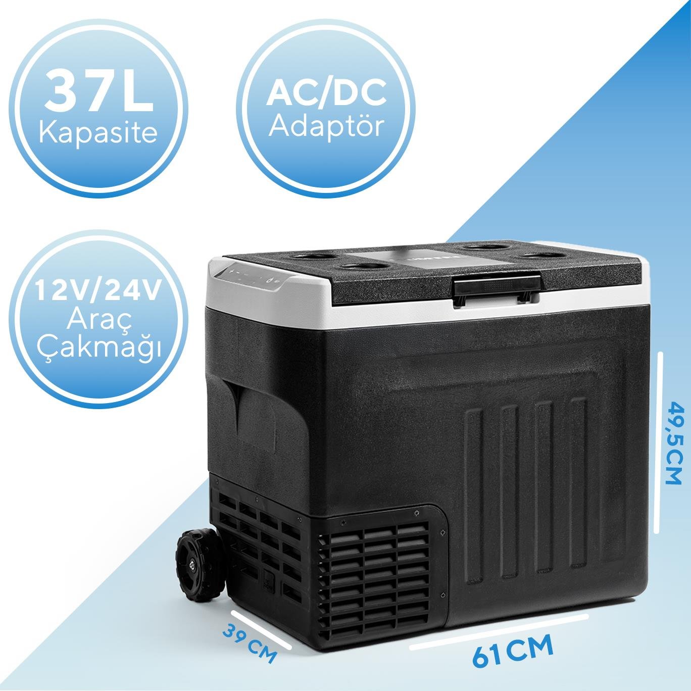 Kumtel Araç ve Ev Tipi Taşınabilir 37 L Buzdolabı HCAR-01