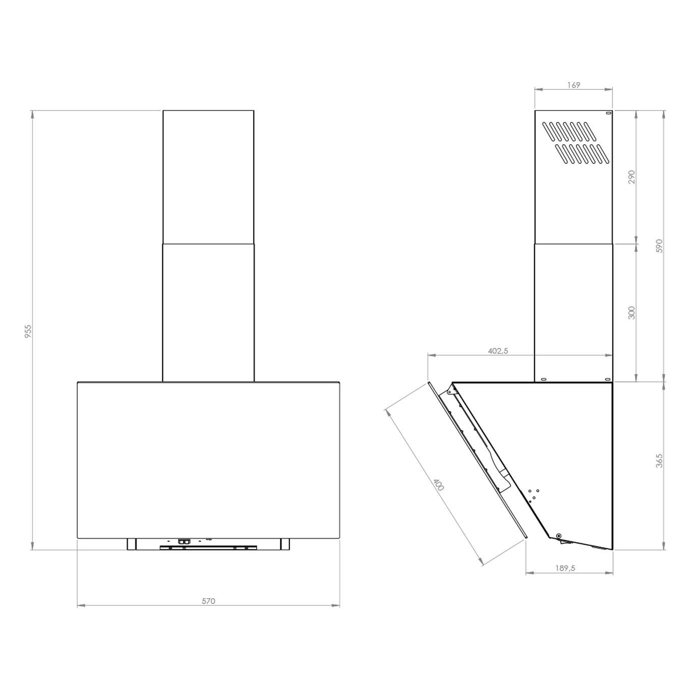 Kumtel Bej Cam Davlumbaz Da6-833 