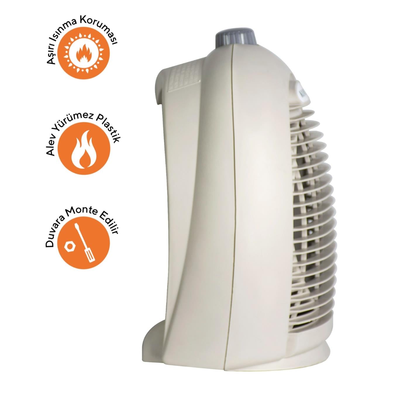 Kumtel Bej Fanlı Isıtıcı Termostatlı 2000 W LX-6331 