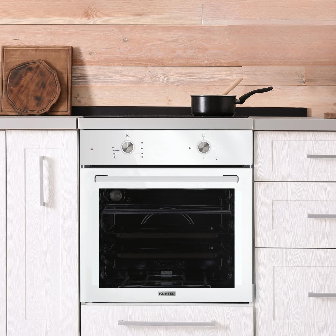 Kumtel Beyaz Cam Ankastre Fırın 