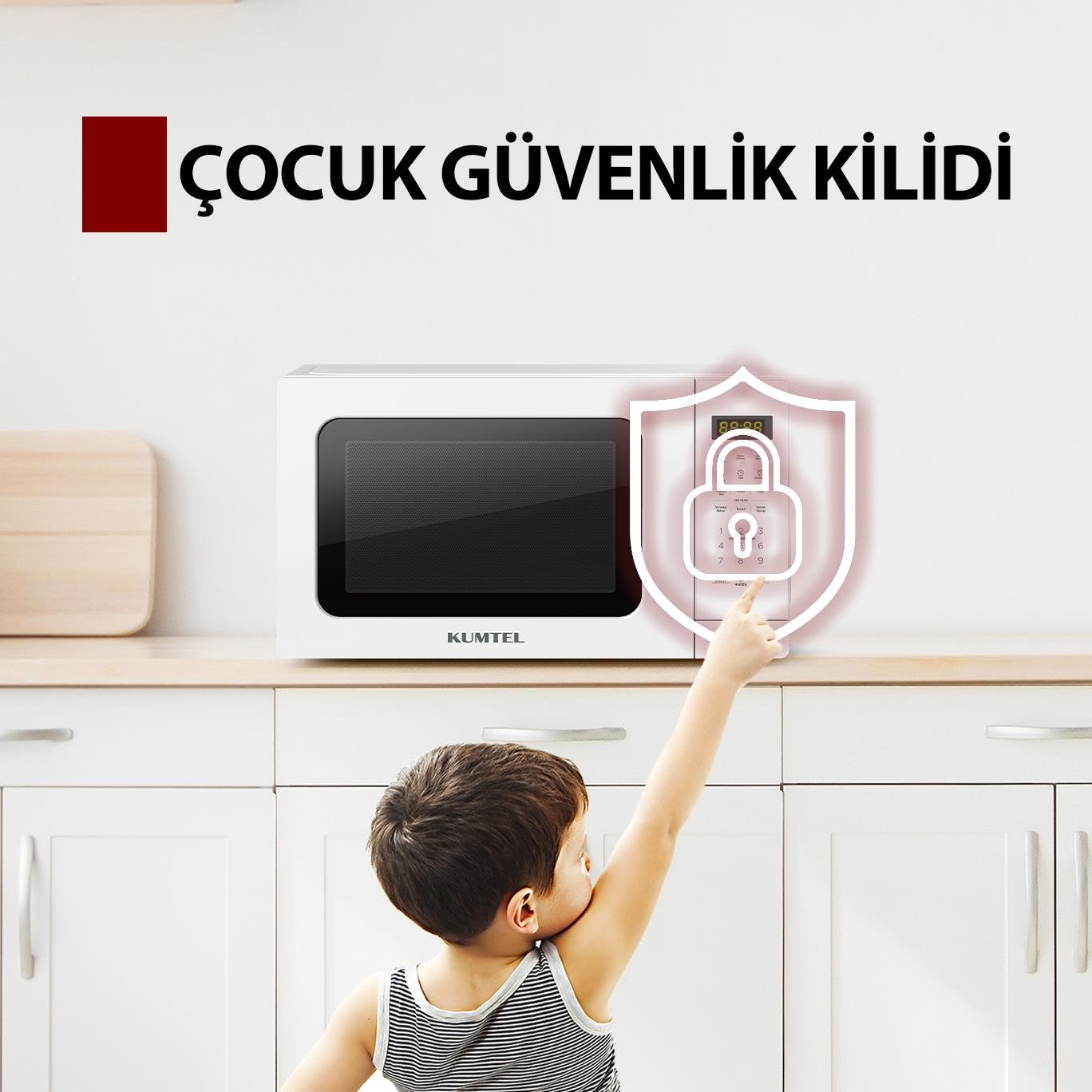 Kumtel Beyaz Dijital Mikrodalga Fırın HM-11